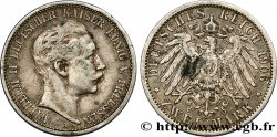 GERMANY - PRUSSIA 2 Mark Guillaume II  1906 Berlin XF 