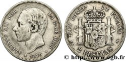ESPAGNE 2 Pesetas Alphonse XII 1879  TB 