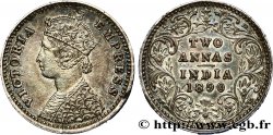 INDES BRITANNIQUES 2 Annas Victoria 1890 Calcutta TTB+ 