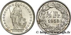 SCHWEIZ 1/2 Franc Helvetia 1952 Berne fST 