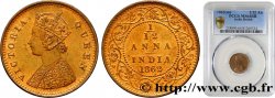 BRITISCH-INDIEN 1/12 Anna Victoria 1862 Madras