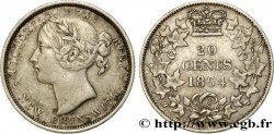 TERRE-NEUVE (NEW FOUNDLAND) - VICTORIA 20 Cents 1864 