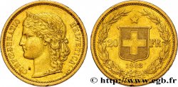 SUISSE 20 Francs buste diadémé d Helvetia 1883 Berne