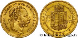 HUNGRíA 20 Francs or ou 8 Forint, 1e type François-Joseph Ier 1877 Kremnitz