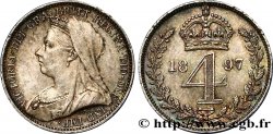 GREAT-BRITAIN - VICTORIA 4 Pence 1897 Londres
