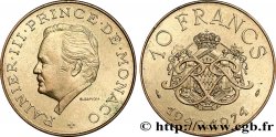 MONACO 10 Francs 25e anniversaire du règne de Rainier III 1974 Paris