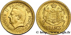 MONACO 2 Francs Louis II (1943) Paris SUP 