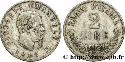 ITALIE 2 Lire Victor Emmanuel II 1863 Turin TB+ 