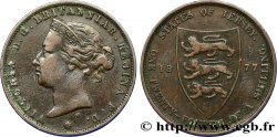 ISLA DE JERSEY 1/24 Shilling Reine Victoria 1877 Heaton