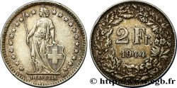 SUISSE 2 Francs Helvetia 1944 Berne TTB+ 