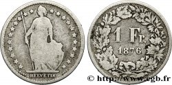 SUISSE 1 Franc Helvetia 1876 Berne TB 
