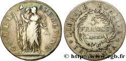 ITALIEN - SUBALPINISCHE  5 Francs an 10 1802 Turin