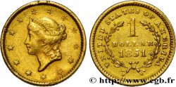ÉTATS-UNIS D AMÉRIQUE 1 Dollar Or  Liberty head  1er type 1851 Philadelphie