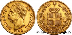 ITALY 20 Lire Umberto Ier 1882 Rome AU 