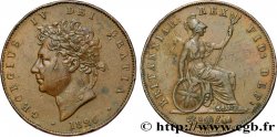 ROYAUME-UNI 1/2 Penny Georges IV / Britannia 1826  TTB 