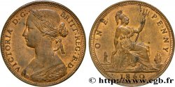 REINO UNIDO 1 Penny Victoria “Bun Head” 1860  MBC 