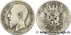 BELGIUM 2 Francs Léopold II légende française 1866 