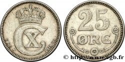 DÄNEMARK 25 Ore monogramme de Christian X roi du Danemark 1918 Copenhague