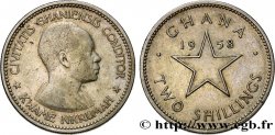 GHANA 2 Shillings Kwame Nkrumah / étoile 1958  XF 