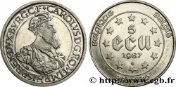 BELGIQUE 5 Ecu Charles Quint 1987  SUP 