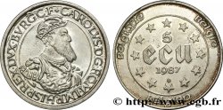 BELGIQUE 5 Ecu Charles Quint 1987  SPL 