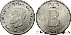 BELGIQUE 250 Francs jubilé d’argent du roi Baudouin légende flamande 1976 Bruxelles