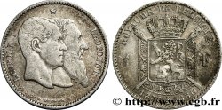 BELGIQUE 1 Franc 50e anniversaire de l’indépendance 1880  TTB/TTB+ 
