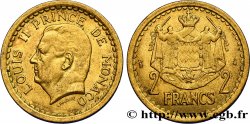 MONACO 2 Francs Louis II (1943) Paris SUP 