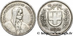 SWITZERLAND 5 Francs Berger des alpes 1933 Berne XF 