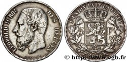 BELGIQUE 5 Francs Léopold II 1870 
