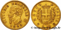 ITALIE 10 Lire Victor Emmanuel II 1863 Turin TB+ 