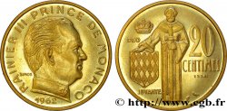 MONACO Essai de 20 Centimes prince Rainier III de Monaco 1962 Paris MS 