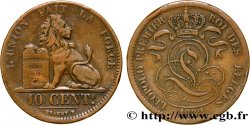 BELGIQUE 10 Centimes monogramme de Léopold Ier / lion 1832 
