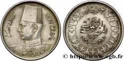ÉGYPTE 2 Piastres Roi Farouk an AH1356 1937 
