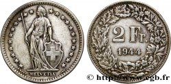 SUISSE 2 Francs Helvetia 1944 Berne TTB+ 