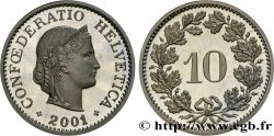 SWITZERLAND 10 Centimes Proof Helvetia 2001 Berne - B MS 