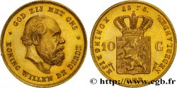 PAYS-BAS 10 Gulden Guillaume III, 1e type 1875 Utrecht SPL 