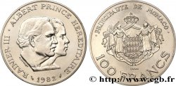 MONACO Essai de 100 Francs Rainier III et Albert 1982 Paris MS 