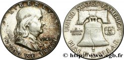 ÉTATS-UNIS D AMÉRIQUE 1/2 Dollar Benjamin Franklin 1949 Philadelphie TTB 