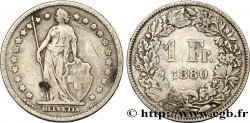 SUISSE 1 Franc Helvetia 1880 Berne