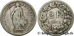 SWITZERLAND 2 Francs Helvetia 1875 Berne VF 