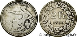 SCHWEIZ 2 Francs Helvetia 1860 Berne