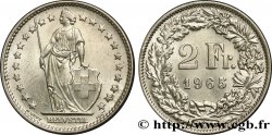 SUISSE 2 Francs Helvetia 1965 Berne SPL 