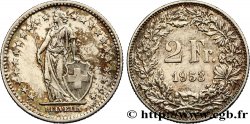 SUISSE 2 Francs Helvetia 1953 Berne SUP 