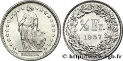 SUIZA 1/2 Franc Helvetia 1957 Berne