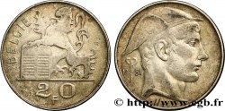 BÉLGICA 20 Francs Mercure, légende flamande 1951 