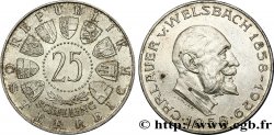 AUTRICHE 25 Schilling emblème / 100e anniversaire de la naissance du chimiste Carl Auer von  Welsbach 1958 