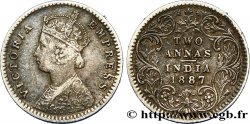 INDES BRITANNIQUES 2 Annas Anna Victoria 1887  TTB 