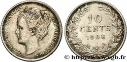 NETHERLANDS 10 Cents Reine Wilhelmine 1906 Utrecht