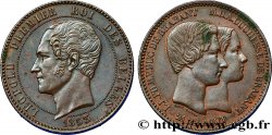 BELGIQUE 10 Centimes Mariage du Duc et de la Duchesse de Brabant 1853  SUP 